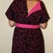 Lucille Hospital Maternity Gown in Black and Hot Pink-Deliver Your Baby in Style by Mommy Moxie on Etsy
