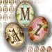 1 inch digital art Cameo digital collage alphabet letters jewelry making supplies paper download Victorian monogram (105) BUY 3 GET 1 FREE