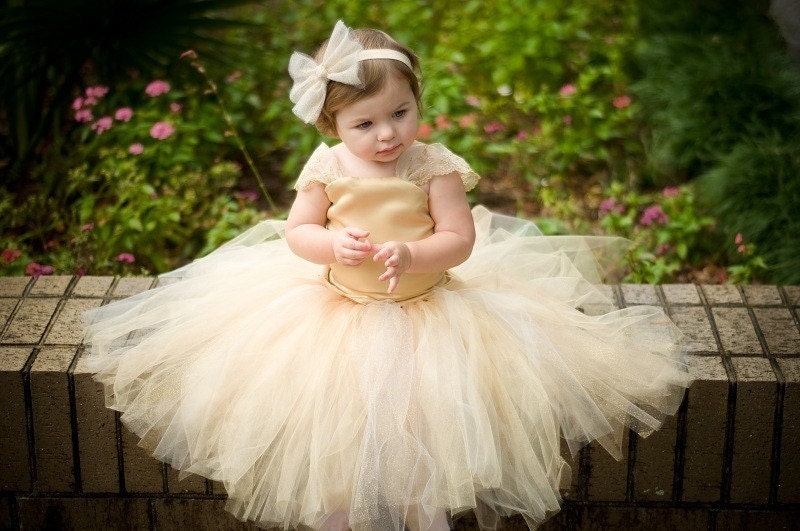 Reserved for clintracs-----Limited Edition---Glittering Golden Girl Tutu Set-----Full of Glitter and Antique Lace-----Perfect for Weddings or Portraits