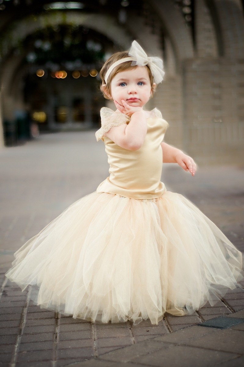 Reserved for clintracs-----Limited Edition---Glittering Golden Girl Tutu Set-----Full of Glitter and Antique Lace-----Perfect for Weddings or Portraits