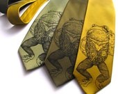 Pretentious Frog Cool Animal Necktie - Screen Printed Microfiber Tie