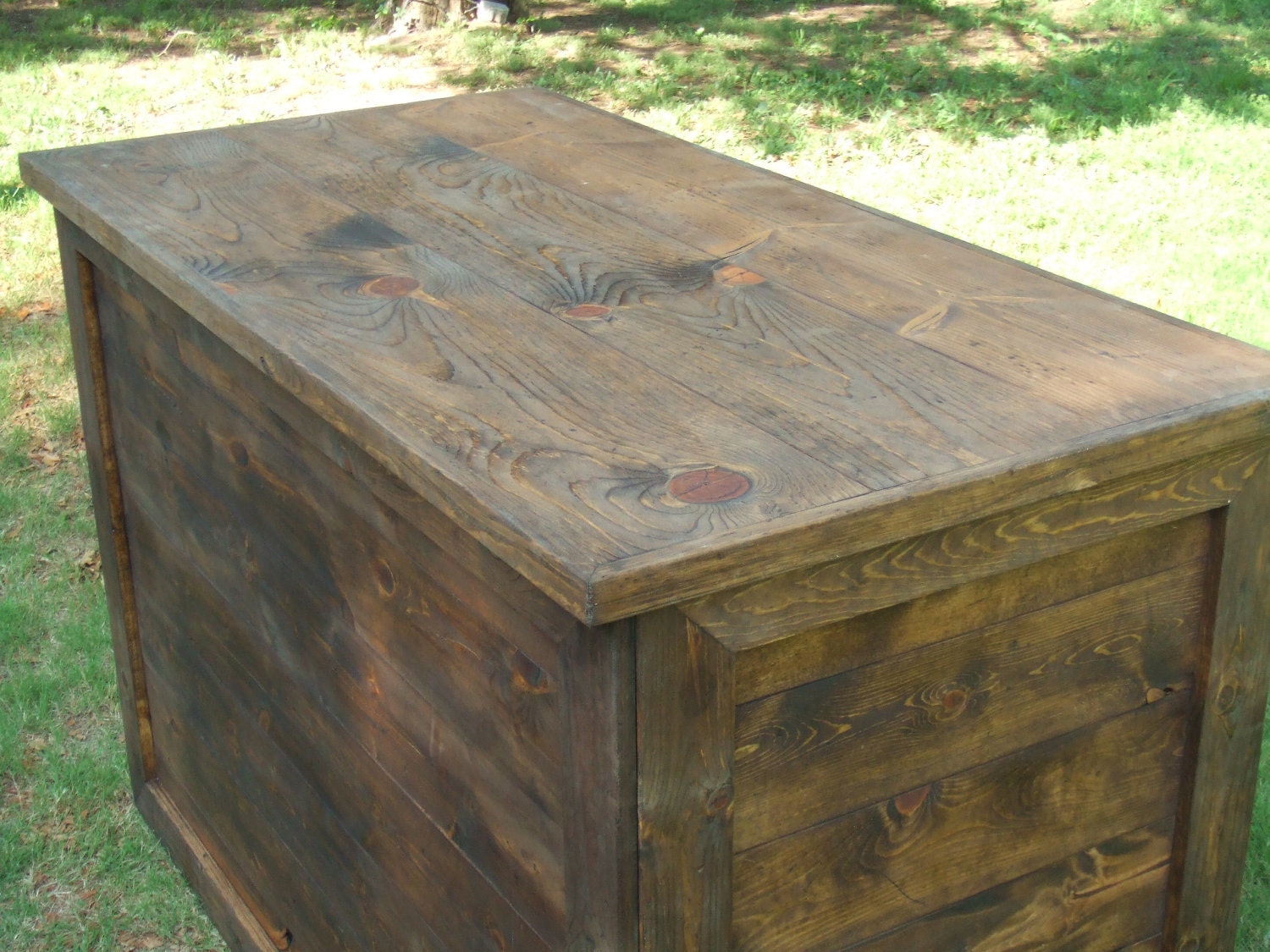 Rustic custom table - farmhouse furniture - portable for display booth - BlackCatHill