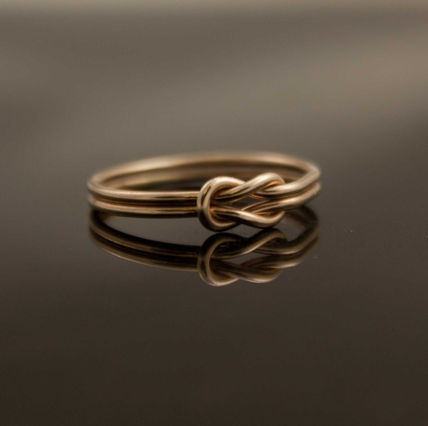 Solid 14K Gold Infinity knot ring Hug ring Alternate wedding ring, engagement, commitment ring promise ring same sex nautical jewelry