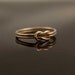 Solid 14K Gold Infinity knot ring Hug ring Alternate wedding ring, engagement, commitment ring promise ring same sex nautical jewelry