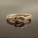 Solid 14K Gold Infinity knot ring Hug ring Alternate wedding ring, engagement, commitment ring promise ring same sex nautical jewelry