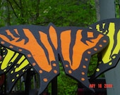 Wooden Hand-Crafted Butterfly on Garden Stake