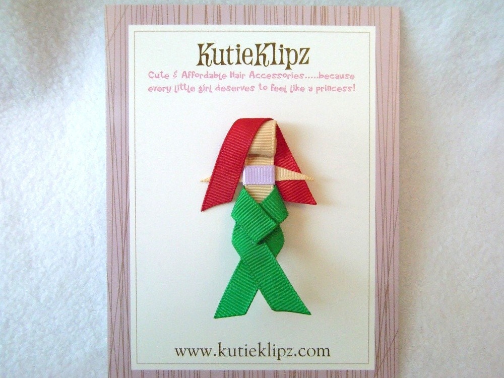 Little Mermaid Ariel Disney Princess Inspired Ribbon Sculpture Hair Clip ...Hair Accessory ...Hairbow