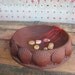 vintage 1980s carved wood dish with scallop shells
