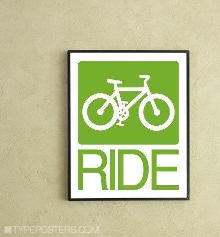 Bike Ride Digital Print - TypePosters
