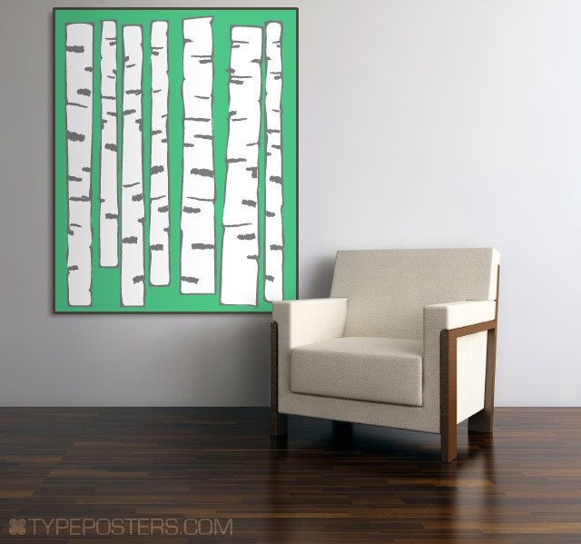 Birch Forest Large Art Print - Huge Art Print