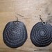 Recycled Rubber Earrings w/ Contrasting Stitching