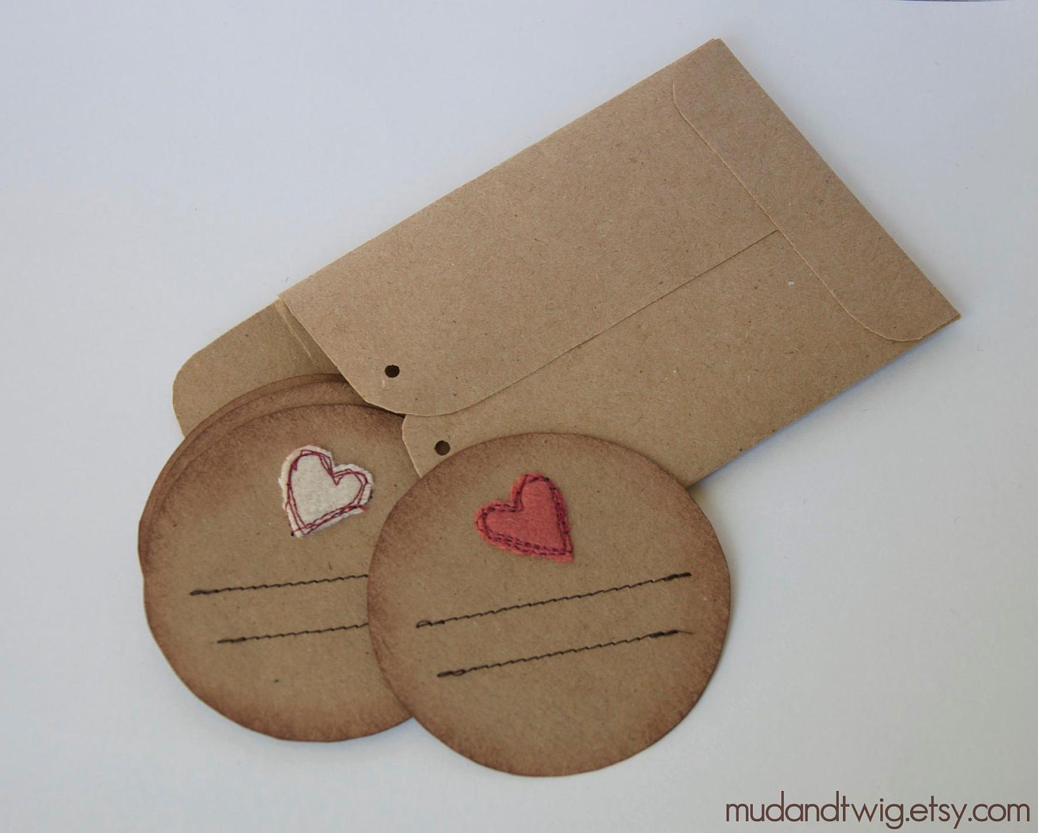Mason jar gift labels - hearts - 6pc - regular or wide-mouth