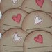Mason jar gift labels - hearts - 6pc - regular or wide-mouth
