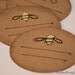 Mason jar gift labels - honey bees - 6pc - regular or wide mouth