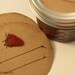 Mason jar gift labels - strawberry - 6pc - regular or wide-mouth