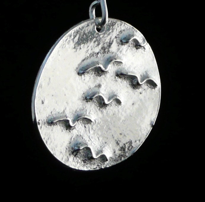 Silver Flock of Birds, Earrings