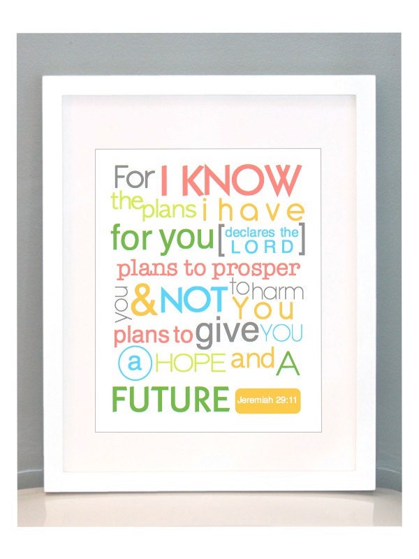 11x14 Jeremiah 29:11 Poster