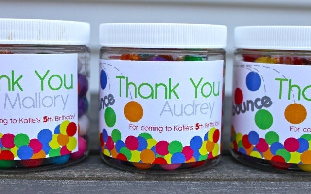10 Bounce Party Favors-Personalized for each Guest