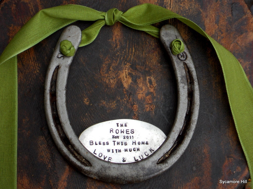 CUSTOM - The Love and Luck Horseshoe - Personalized for Your Home - The Handmade Original by Sycamore Hill