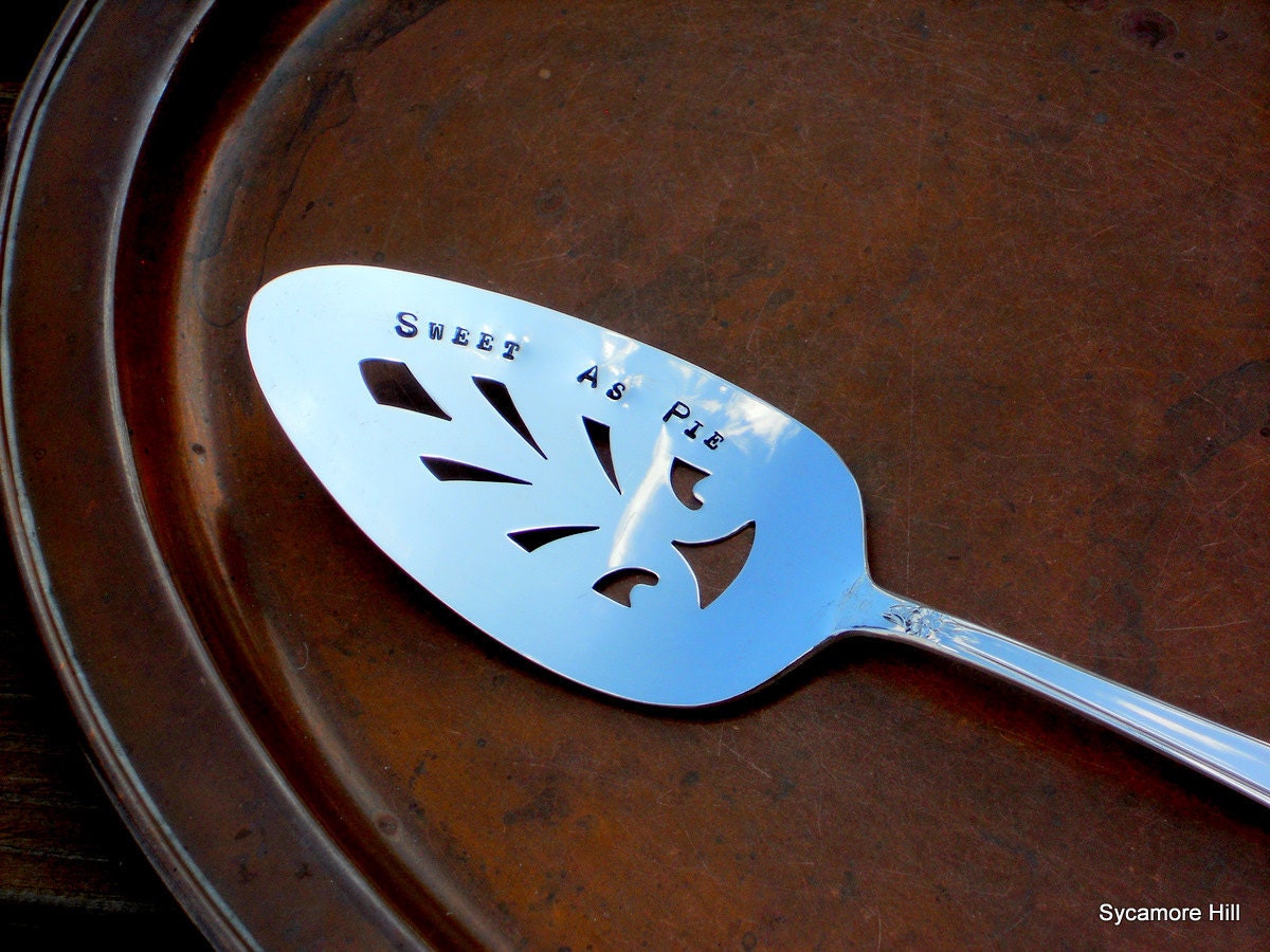 Sweet As Pie -  Vintage Dessert Server by Sycamore Hill on Etsy  CUSTOM Create Your Own With Your OWN Original Words