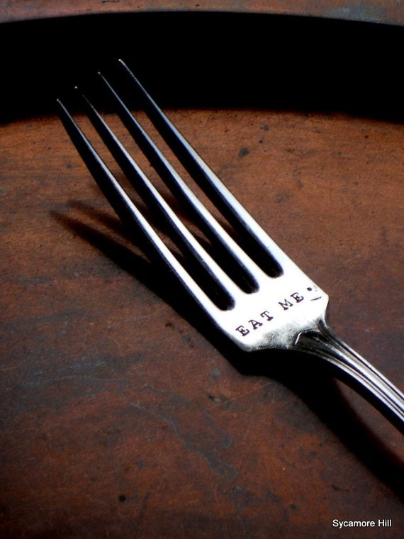 EAT ME - Organically Upcycled Vintage Fork by Sycamore Hill