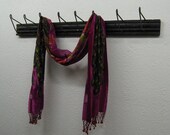 Vintage Hat Coat Rack Wood Metal Repurposed Organize