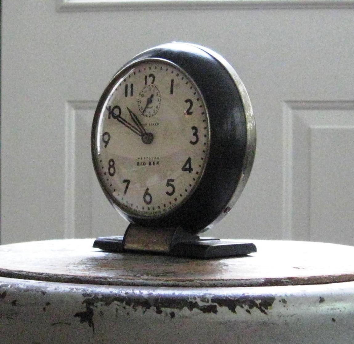 Vintage Mid Century Alarm Big Ben Clock