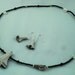 Space Shuttle and Astronaut beaded necklace and earring set