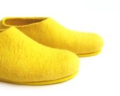 Canary Yellow SOLE for Felted Slippers and Boots from my shop. Outdoor Indoor Non Slip Flexible Waterproof. Unisex, Womens and Mens