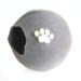 BIG. Felted Wool House Cocoon Black White with Cat Paw. Eco Cat Bed. Modern Minimal