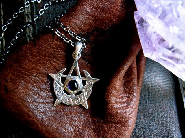 RESERVED-Celtic Moon Pentacle Pendant