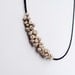 modern elegant minimal  necklace - organic form flower jewellry -  nO. 174 'sea anemones between tiny onyx'