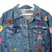Amazing 90's grunge patchwork denim coat size - M