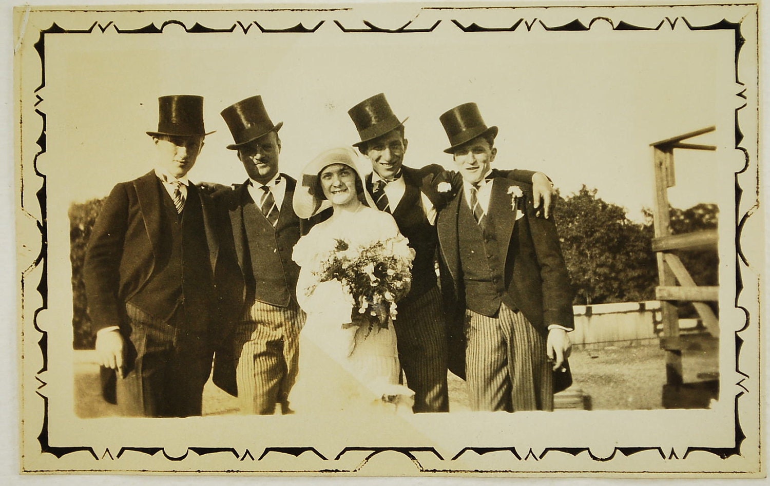 RESERVED for Erin....Do Not Purchase, The Bride and Her Men, 1930, Candid Snapshot, Vintage Photo, Photography, Photo Image