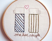One Hot Couple-Thermos Inspired Embroidery Pattern PDF