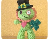 St. Patrick's Day leprechaun zombie plush costume crochet cotton ready to ship