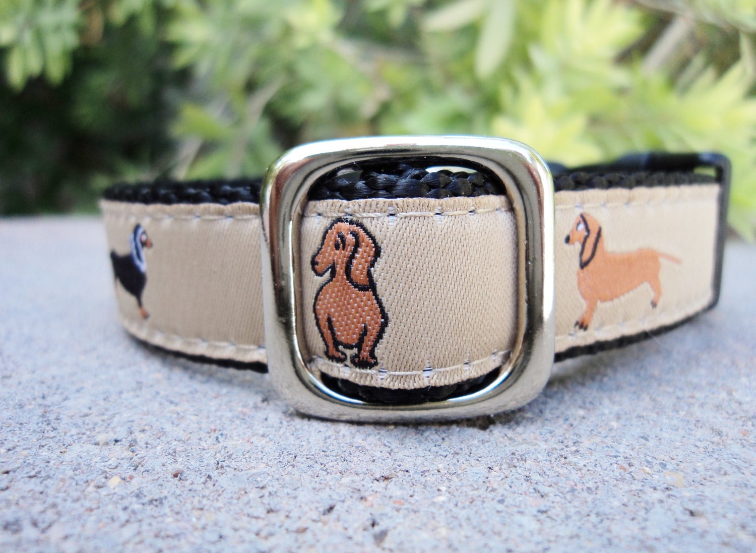 3/4" Dog Collar Adj. Quick Release - Foxy Doxies Tan img