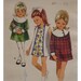 Girls A Line Dress Pattern, Princess Seams, Detachable Collar and Cuffs, Vintage 1960s Butterick No. 4670 Size 3 (Breast 22", 56cm)