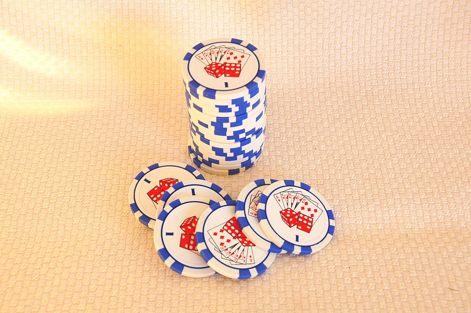25 piece Clay Composite 1 dollar Poker Chips by FunkyJunkyVintage