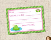 PRINTABLE Girl Frog Fill-in-the-Blank Thank You Cards Il_170x135
