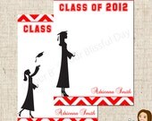 PRINTABLE Personalized Female Graduation Party Thank You Cards (Color of your choice) Il_170x135