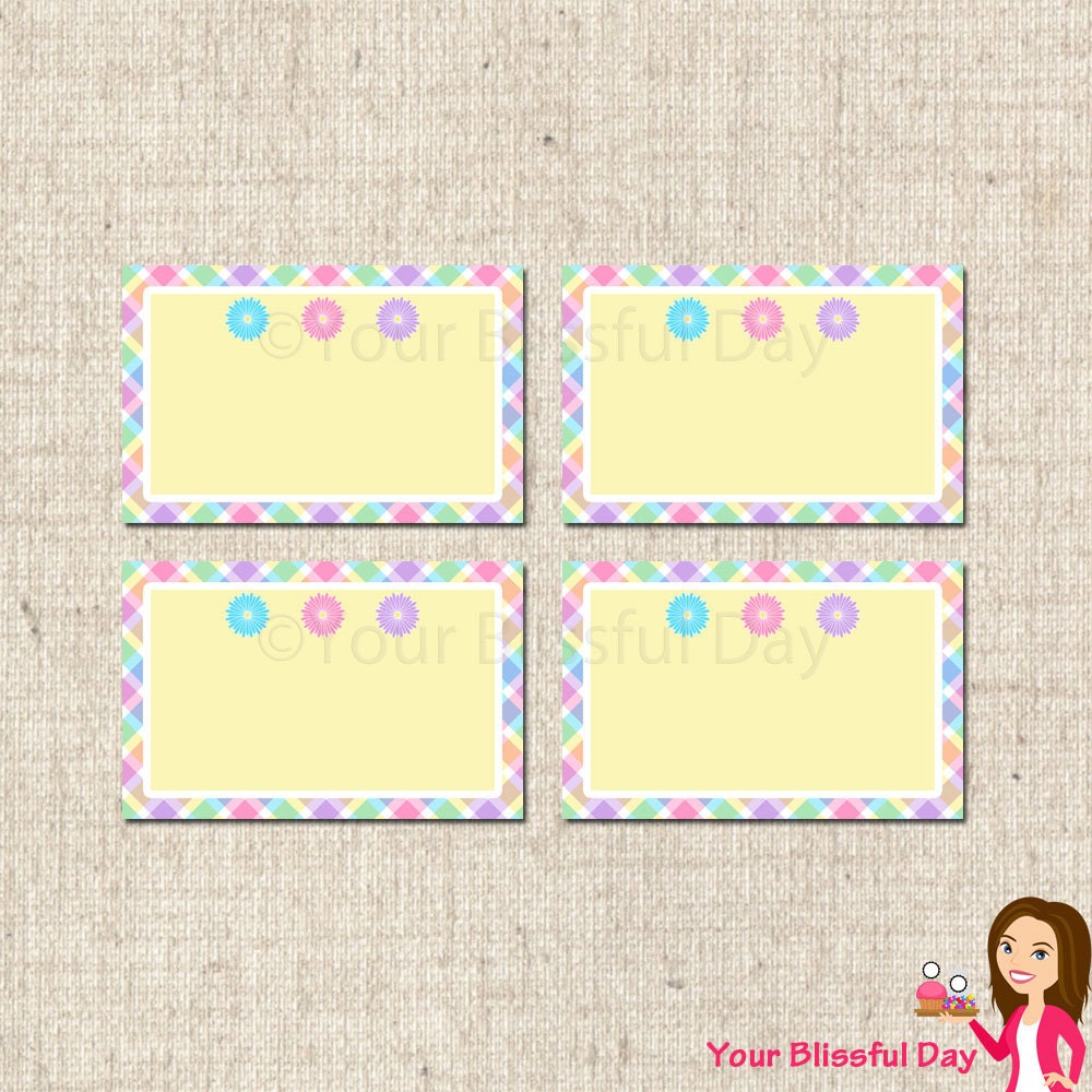 PRINTABLE Spring Time Flowers Label Tents Il_170x135