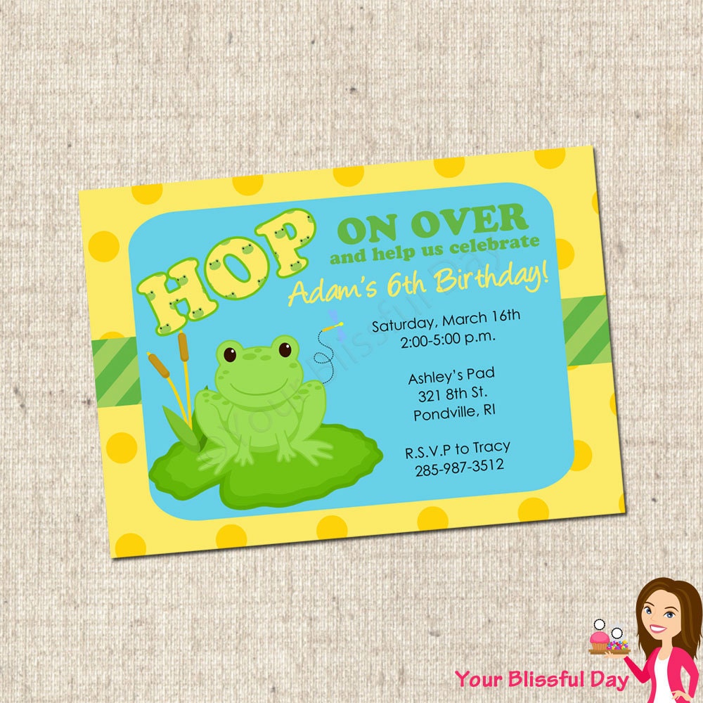PRINTABLE Boy Frog Invitation Il_570xn