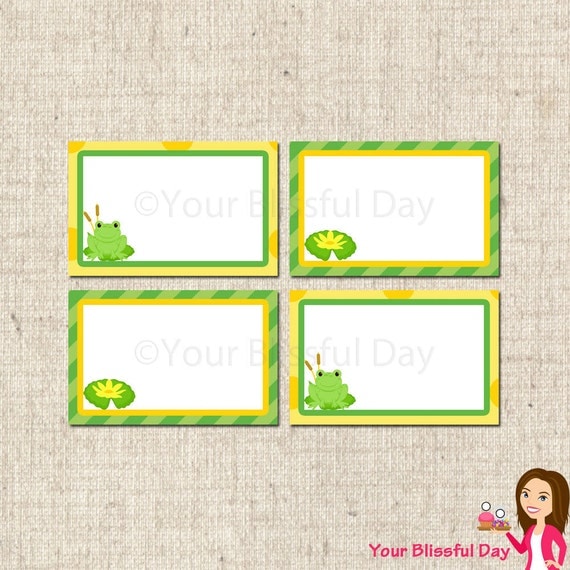 PRINTABLE Boy Frog Label Tents Il_570xn