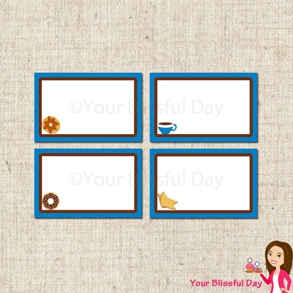 PRINTABLE Birthday Breakfast Party Label Tents Il_570xn