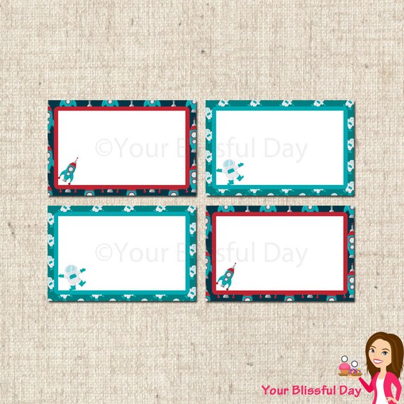 PRINTABLE Out of this World Party Label Tents Il_570xn