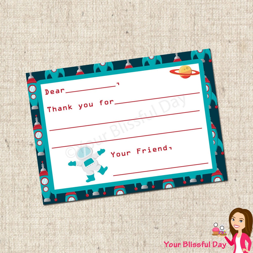 PRINTABLE Out of this World Party Fill-in-the-Blank Thank You Cards Il_570xn