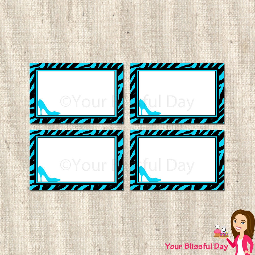 PRINTABLE Heel Bachelorette Party Label Tents (Many colors to choose from) Il_570xn