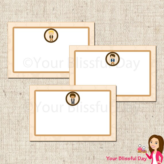 PRINTABLE First Communion Boy Label Tents (Character of your choice) Il_570xn