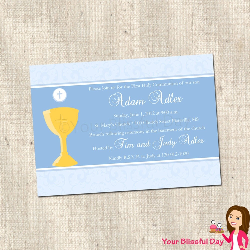 PRINTABLE First Communion Party Invitation Il_570xn